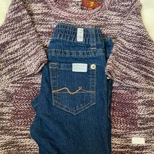 Infant 2 piece 7 for all mankind pants set